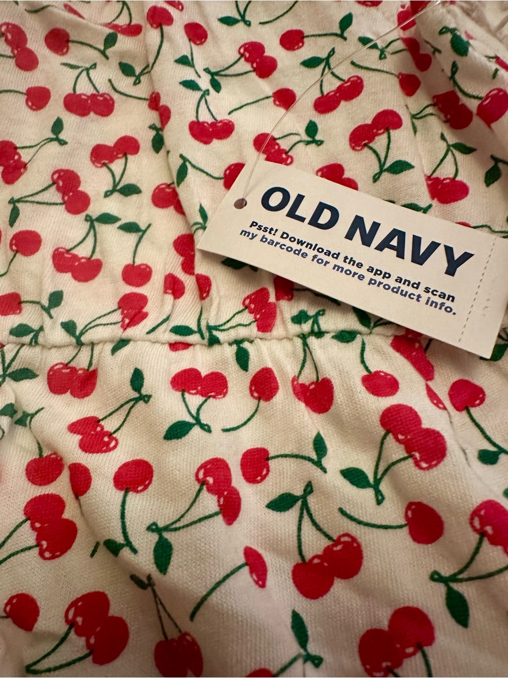 Old Navy Girls Red Cherry Print Top